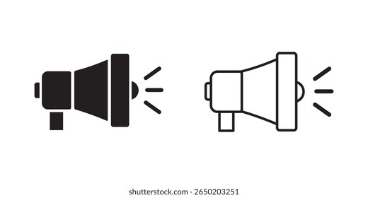Sound volume icons set with different signal levels on white background. Sound icon, volume symbol, speaker sign, audio control icon set. Vector design eps 10