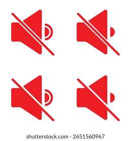 Ícones de volume de som definidos com diferentes níveis de sinal. Аum ícone que aumenta e reduz o som. Ícone de som, símbolo de volume, sinal de alto-falante, conjunto de ícones de controle de áudio. Ícone mudo e silencioso. Projete EPS 10.