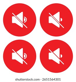 Sound volume icons set with different signal levels on white background. Аn icon that increases and reduces the sound. Sound icon, volume symbol, speaker sign, audio control. speaker silent, mute icon