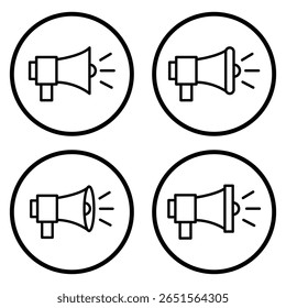 Sound volume icons set with different signal levels on white background. Аn icon that increases and reduces the sound. Sound icon, volume symbol, speaker sign, audio control. speaker silent, mute icon