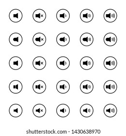 sound volume icons. speaker icon vector illustration. isolated icons
