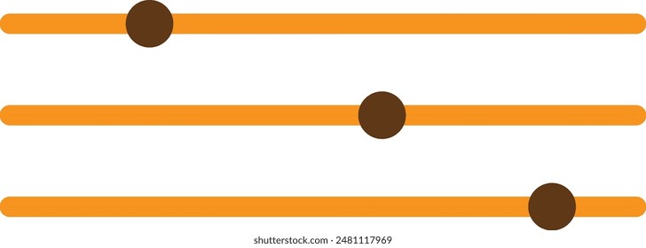 Icono de nivel de volumen de sonido. Panel de control Icono de diapositiva Icono de controlador de sonido - Control deslizante de Configuraciones de ajuste - Iconos de nivel de ecualizador de sonido