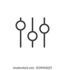 Lautstärkeregler-Symbol Dünner Umriss Kunstsymbol