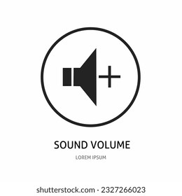 Logo del volumen de sonido. Icono de volumen de sonido para empresas. Vector de material.