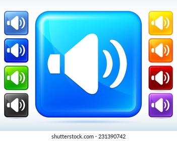 Sound Volume Multi Color Square Button