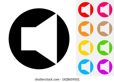 Sound Volume Negative Space Icon