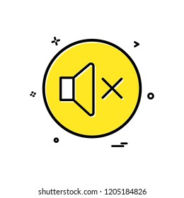 sound volume off icon vector design