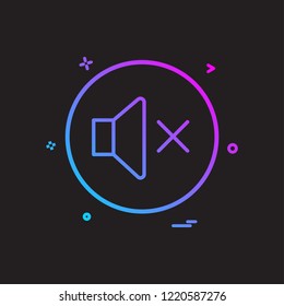 sound volume off icon vector design