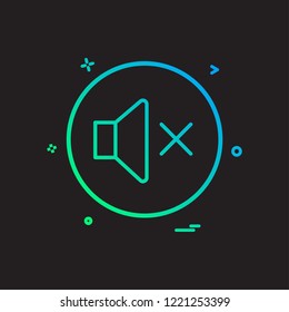sound volume off icon vector design