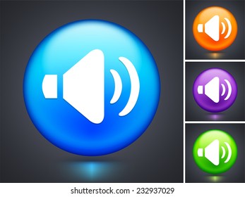 Sound Volume on Blue Round Button