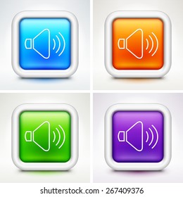 Sound Volume on Multi Color Square Buttons