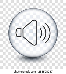 Sound Volume on Transparent Round Buttons