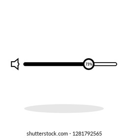 Sound Volume Slider Icon In Flat Style. Volume Slider Symbol For Your Web Site Design, Logo, App, UI Vector EPS 10.