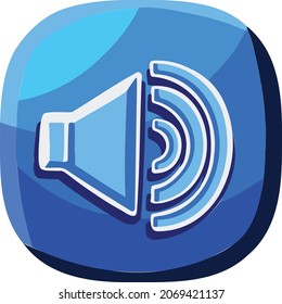 Sound volume speaker vector symbol icon blue blue sound