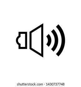 Sound volume symbol.Flat speaker icon isolated on white background vector illustration