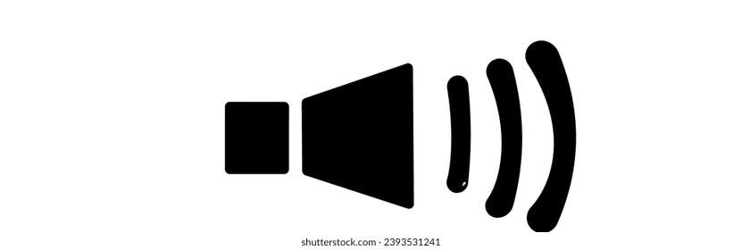 Sound volume symbol.Flat speaker icon isolated on white background vector illustration
