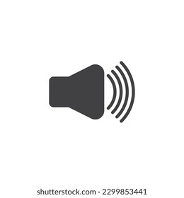 Sound Volume, Vektorsymbol. volles Flachzeichen für mobiles Konzept und Webdesign. UI-Sound-Glyphsymbol. Symbol, Logo-Abbildung. Vektorgrafik