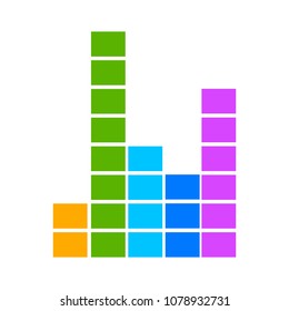 sound volume wave illustration - vector audio voice bar - frequency equalizer isolated