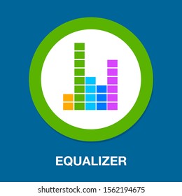 sound volume wave illustration - vector audio voice bar - frequency equalizer isolated