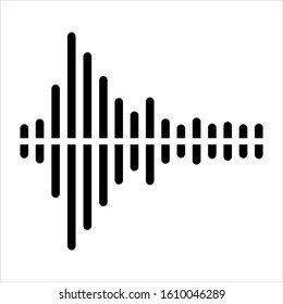 sound of wafes line icon vector