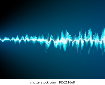 Sound Waves Oscillating On Black Background Stock Vector (Royalty Free ...