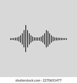Sound wave abstract background in monochrome color. Music beat or tune equalizer. Frequency radio wave.  for cover, template, greeting card, poster, brochure or decoration