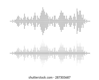 sound wave abstract background vector design