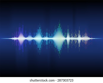 sound wave abstract background vector design