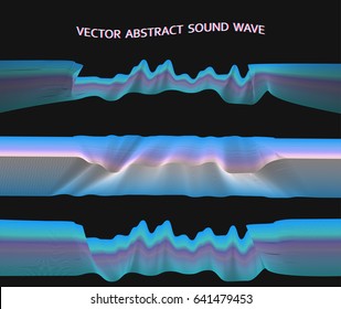 Sound wave. Abstract concept design. Vector illustration for science, technological design. 