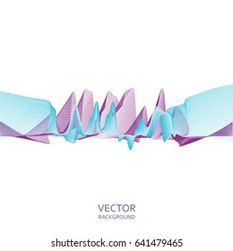 Sound wave. Abstract concept design. Vector illustration for science, technological design. 