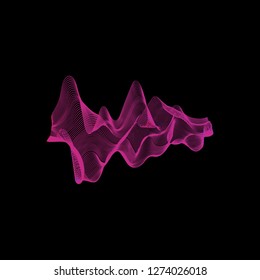 sound wave abstract gradient logo vector