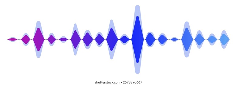 Sound wave. Abstract gradient soundwave visualization design.