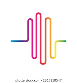 sound wave abstract logo design with a creative and modern concept. logo for business, music, tunes.