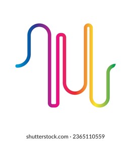 sound wave abstract logo design with a creative and modern concept. logo for business, music, tunes.