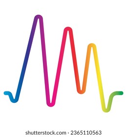 sound wave abstract logo design with a creative and modern concept. logo for business, music, tunes.