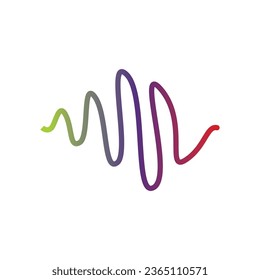 diseño del logotipo de ondas sonoras abstractas con un concepto creativo y moderno. logotipo para negocios, música, melodías.
