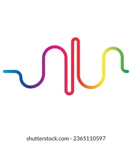 Sound-Wave abstraktes Logo-Design mit einem kreativen und modernen Konzept. Logo für Business, Musik, Melodien.