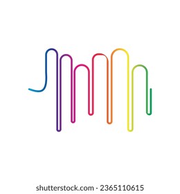 sound wave abstract logo design with a creative and modern concept. logo for business, music, tunes.