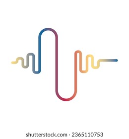 diseño del logotipo de ondas sonoras abstractas con un concepto creativo y moderno. logotipo para negocios, música, melodías.