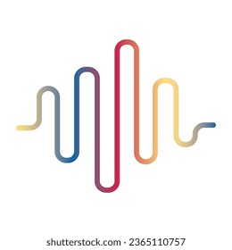 sound wave abstract logo design with a creative and modern concept. logo for business, music, tunes.