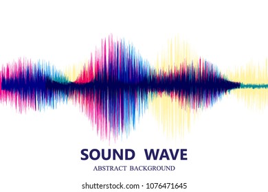 sound wave abstract template vector background