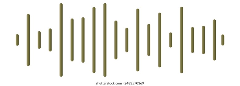 Sound wave audio digital abstract equalizer in shades of blue color - vector illustration