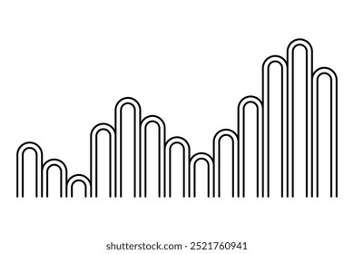 Sound wave. Audio digital equalizer technology, musical pulse vector Illustration. Voice line waveform or volume level symbol. Curve radio wave
