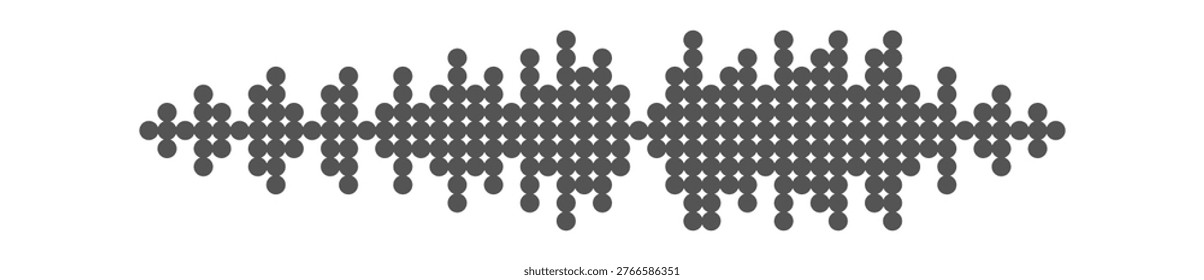 Sound Wave Audio Equalizer Dotted Line Art