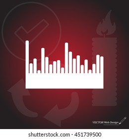 Sound wave. Audio equalizer technology, pulse musical. 