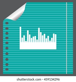 Sound wave. Audio equalizer technology, pulse musical. 