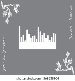 Sound wave. Audio equalizer technology, pulse musical. 