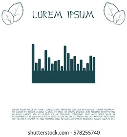 Sound wave. Audio equalizer technology, pulse musical. 