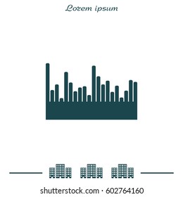 Sound wave. Audio equalizer technology, pulse musical. 