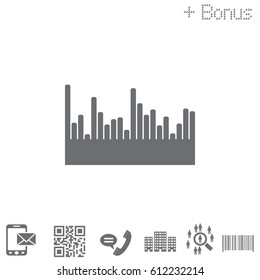 Sound wave. Audio equalizer technology, pulse musical. 